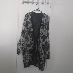 Lane Bryant Floral Sweater/Cardigan, extra long